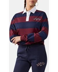 Reebok - Elevated Varsity Cropped Rugby T-Shirt - Lyst