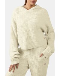 Reebok - Elevated Athletic Cable Knit Hoodie - Lyst
