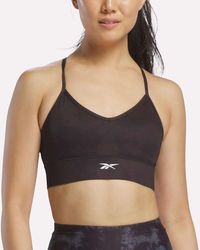 Reebok - Printed Tri-Back Sports Bra - Lyst