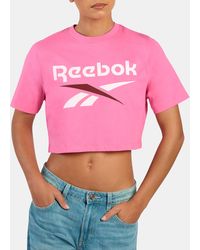 Reebok - Sadie 2 Colour Logo Cropped T-Shirt - Lyst