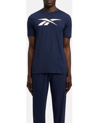 Reebok - Id Train Logo Stretch Tech T-Shirt - Lyst