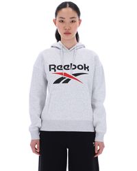 Reebok - Id 2-Color Logo Fleece Hoodie - Lyst