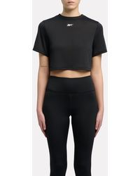 Reebok - Id Train Cropped T-Shirt - Lyst