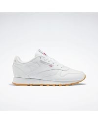 Reebok - Classic Leather Sneakers, /Pure - Lyst