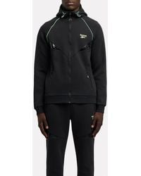 Reebok - Sport Street Piping Spacer Full Zip Hoodie - Lyst