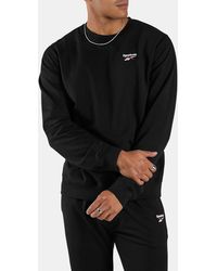 Reebok - Id Small Logo Crew Sweatshirt - Lyst