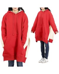 celine red hoodie