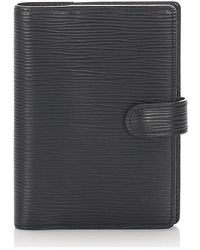 Louis Vuitton Leather Black Lockmini Wallet for Men - Lyst