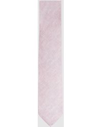 Reiss - Vitali - Soft Rose Linen Tie, One - Lyst