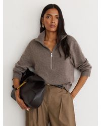 Reiss - Wool-Cashmere Half-Zip Jumper - Lyst