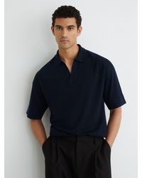 Reiss - Merino Wool Relaxed Polo Jumper - Lyst