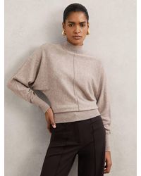 Reiss - Wool-Blend Funnel-Neck Batwing Jumper With Cashmere - Lyst