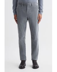 Reiss - Strike - Grey Slim Fit Brushed Cotton Trousers - Lyst