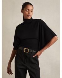 Reiss - Merino Wool Batwing Roll-Neck Jumper - Lyst