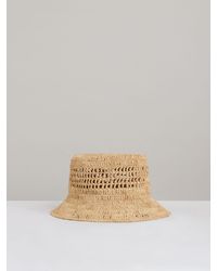 Reiss - Ramona Bucket Hat Straw Plain, Size: S & M - Lyst