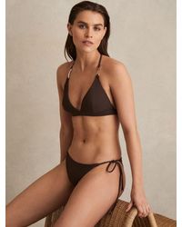 Reiss - Triangle Halter Neck Bikini Top - Lyst