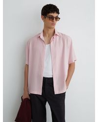 Reiss - Lyocell-Linen Short-Sleeve Shirt - Lyst