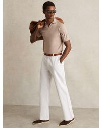 Reiss - Cotton-Linen Relaxed-Fit Trousers - Lyst