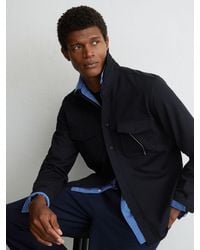 Reiss - Twin-Pocket Button-Through Overshirt - Lyst