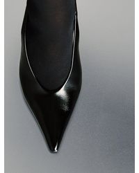 Reiss - Leather Slingback Mid-Heel Court Shoes - Lyst
