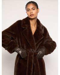 Reiss - Giselle - Chocolate Leather Gloves, S-m (us 4-10) - Lyst