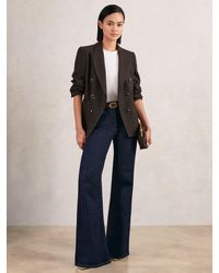 Reiss - Petite Wool-Blend Double-Breasted Blazer - Lyst