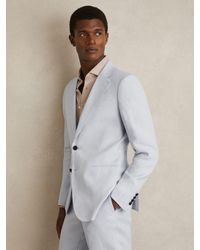 Reiss - Kin - Soft Blue Slim Fit Single Breasted Suit Blazer, 36 R - Lyst