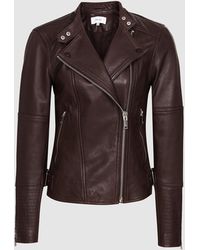 Reiss leather jacket womens sale Clearance