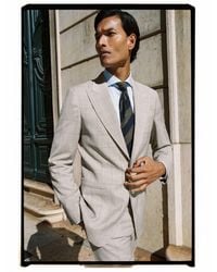 Reiss - Slim-Fit Single-Breasted Wool Check Suit Blazer - Lyst