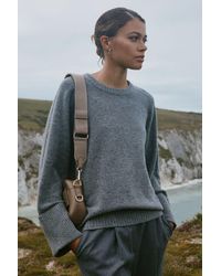 Reiss - Laura - Charcoal Wool-cashmere Casual Fit Jumper - Lyst