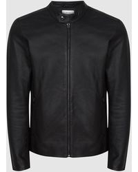 reiss mens leather jacket sale