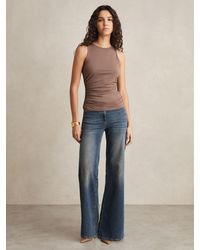 Reiss - Madelynne Ruched-Side Jersey Top - Lyst