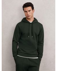 Reiss - Interlock-Jersey Drawstring Hoodie - Lyst