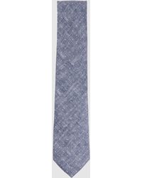 Reiss - Lateran - Airforce Blue Melange Silk Polka Dot Tie, One - Lyst