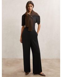 Reiss - Margeaux - Black Wide-leg Tailored Trousers, Us 8 L - Lyst