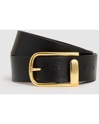 Reiss - Iyla - Black Leather Half Keeper Belt, Large (us 12-14) - Lyst