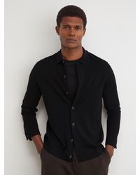 Reiss - Wool Button Through Cardigan - Lyst
