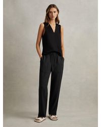 Reiss - Romie Linen Trousers Plain - Lyst