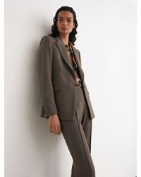Reiss - Neutral Puppytooth Single-Breasted Suit Blazer - Lyst