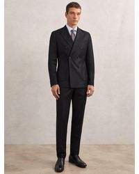 Reiss - Wool-Flannel Tailored-Fit Suit Trousers - Lyst