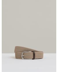 Reiss - Elmont - Stone Basket Weave Belt, 40 - Lyst