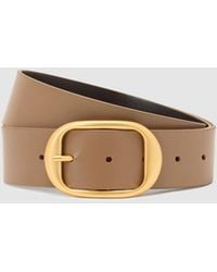 Reiss - Leather Oval-Buckle Belt - Lyst