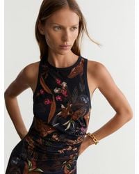 Reiss - X Nybg Printed Jersey Midi Dress - Lyst