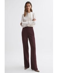 Reiss - Aleah - Burgundy Pull On Trousers - Lyst