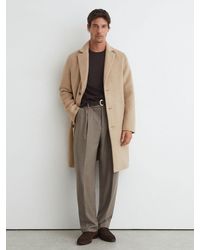 Reiss - Wool-Blend Single-Breasted Epsom Coat - Lyst