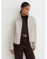Reiss - Wool Felted Funnel-Neck Jacket - Lyst