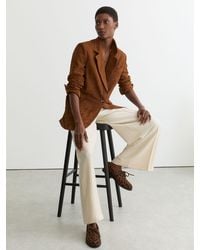 Reiss - Suede Flat Boat Shoes - Lyst