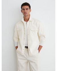 Reiss - Western Press-Stud Denim Overshirt - Lyst