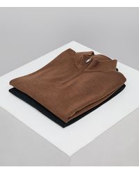 Reiss Merino Multipack - Two Pack Of Merino Wool Jumpers - Brown