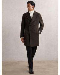 Reiss - Wool-Blend Double-Breasted Overcoat - Lyst